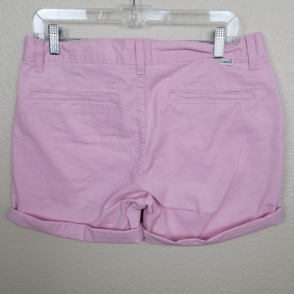 Levi's Pink High Waist Cuffed Shorts 29 Waist (2744) - Picture 2 of 6